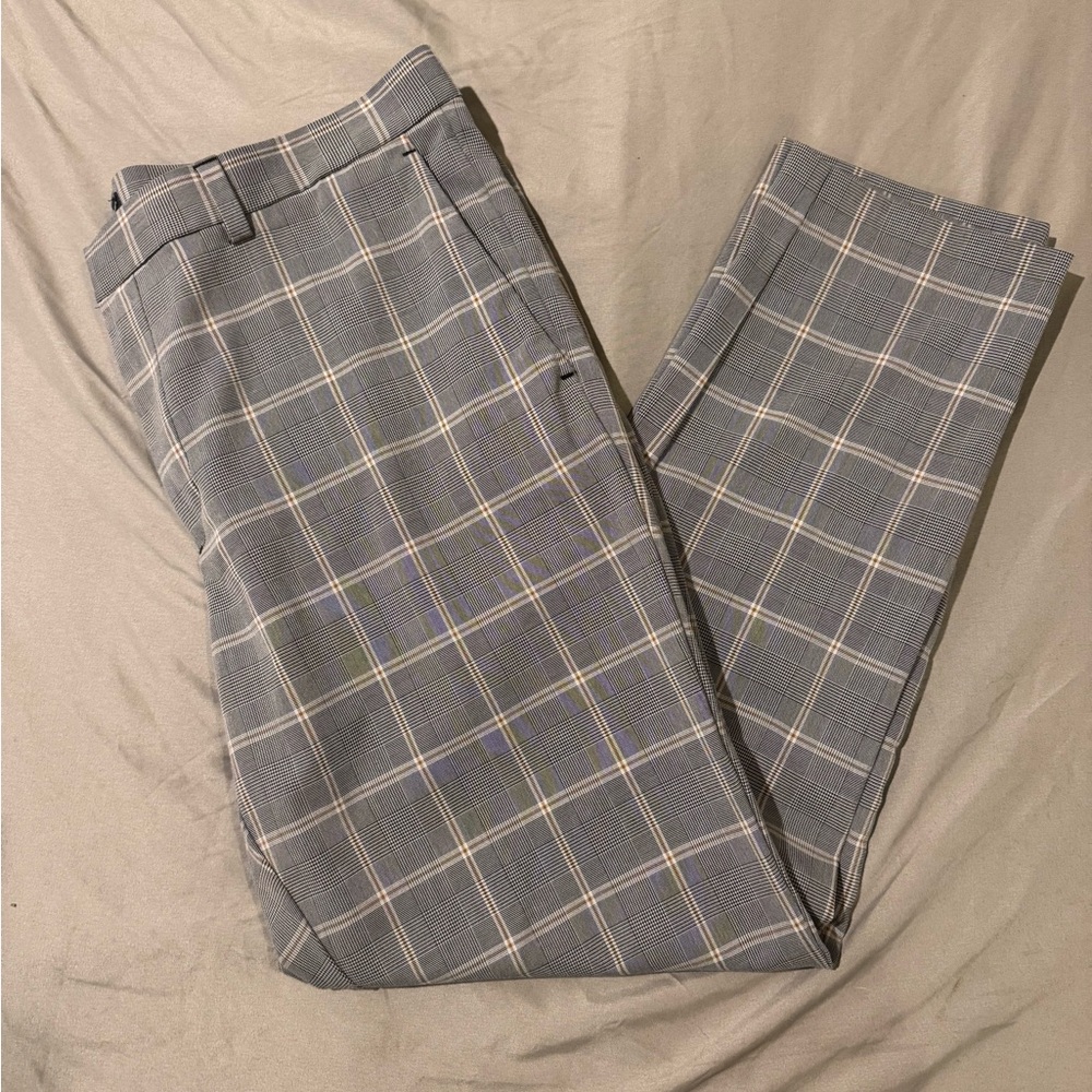H&M Gray Checkered Women's Cropped Pants